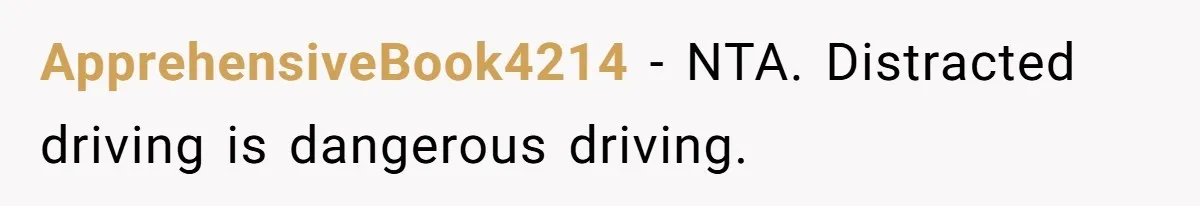 ApprehensiveBook4214 − NTA. Distracted driving is dangerous driving.