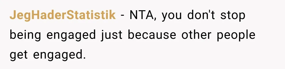 JegHaderStatistik − NTA, you don't stop being engaged just because other people get engaged.