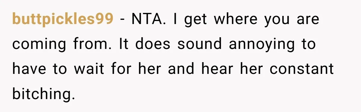 Woman Accused Of Fat-Shaming After Suggesting Friend Use A Mobility Scooter During Mall Trips buttpickles99 − NTA. I get where you are coming from. It does sound annoying to have to wait for her and hear her constant bitching.
