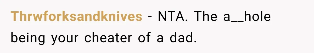 Man Refuses To Meet Half-Sister Born From Dad’s Affair, Says He’s Done With Family Drama Thrwforksandknives − NTA. The a__hole being your cheater of a dad.