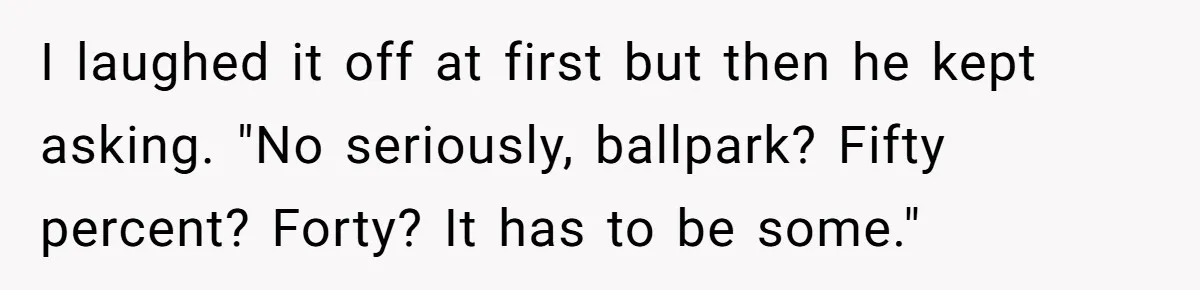 'Foot Doctor' Leaves Dinner Party After Facing Offensive Accusation Of Hidden Personal Motive I laughed it off at first but then he kept asking. "No seriously, ballpark? Fifty percent? Forty? It has to be some."
