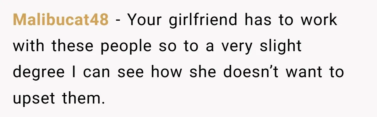 'Foot Doctor' Leaves Dinner Party After Facing Offensive Accusation Of Hidden Personal Motive Malibucat48 − Your girlfriend has to work with these people so to a very slight degree I can see how she doesn’t want to upset them.