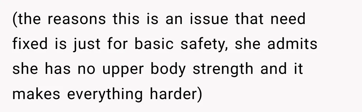 Dad Defies Tradition By Handing Thriving Family Business To Daughter Over Entitled Eldest Son (the reasons this is an issue that need fixed is just for basic safety, she admits she has no upper body strength and it makes everything harder)