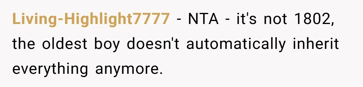 Dad Defies Tradition By Handing Thriving Family Business To Daughter Over Entitled Eldest Son Living-Highlight7777 − NTA - it's not 1802, the oldest boy doesn't automatically inherit everything anymore.