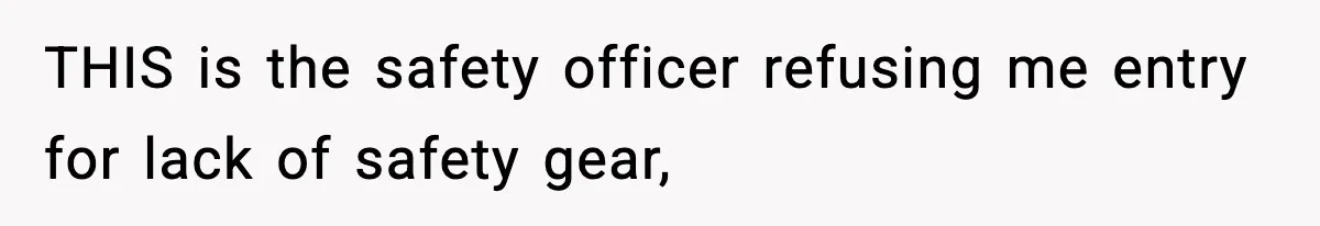 VP Forces One-Man IT Department To Wear Suit And Tie, Accidentally Risks The Whole Company THIS is the safety officer refusing me entry for lack of safety gear,