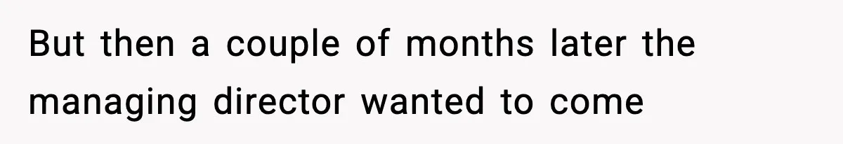 VP Forces One-Man IT Department To Wear Suit And Tie, Accidentally Risks The Whole Company But then a couple of months later the managing director wanted to come
