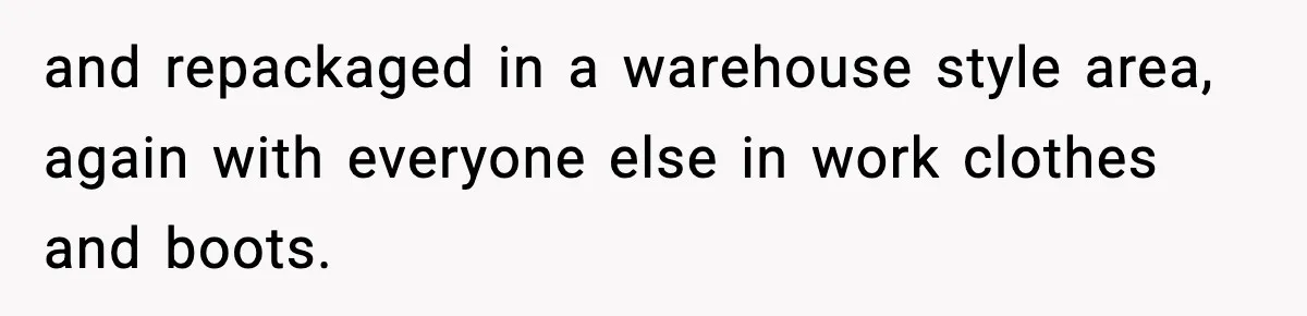 VP Forces One-Man IT Department To Wear Suit And Tie, Accidentally Risks The Whole Company and repackaged in a warehouse style area, again with everyone else in work clothes and boots.