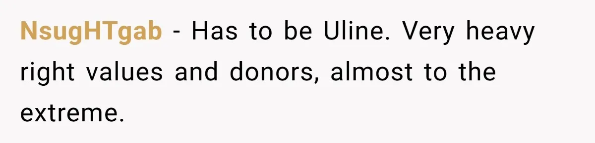 NsugHTgab − Has to be Uline. Very heavy right values and donors, almost to the extreme.