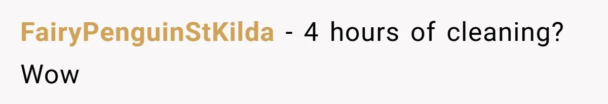 FairyPenguinStKilda − 4 hours of cleaning? Wow