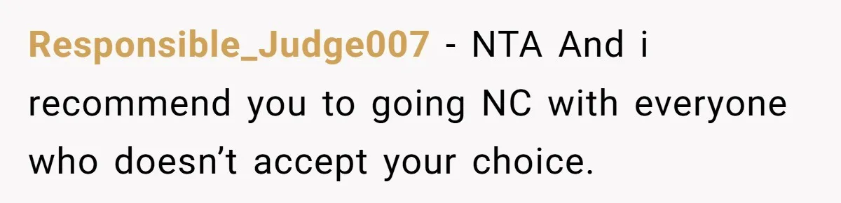 A Woman Decides Not to Invite Her Brother’s Wife After Years of Heartbreaking Treatment Responsible_Judge007 − NTA And i recommend you to going NC with everyone who doesn’t accept your choice.