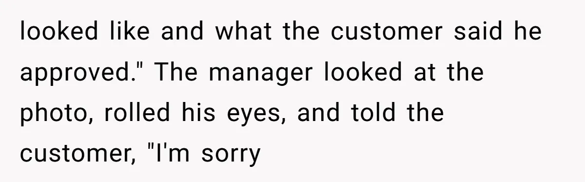 A Stubborn Customer Insisted on Using a TV Cable to Secure a Heavy Fridge looked like and what the customer said he approved." The manager looked at the photo, rolled his eyes, and told the customer, "I'm sorry