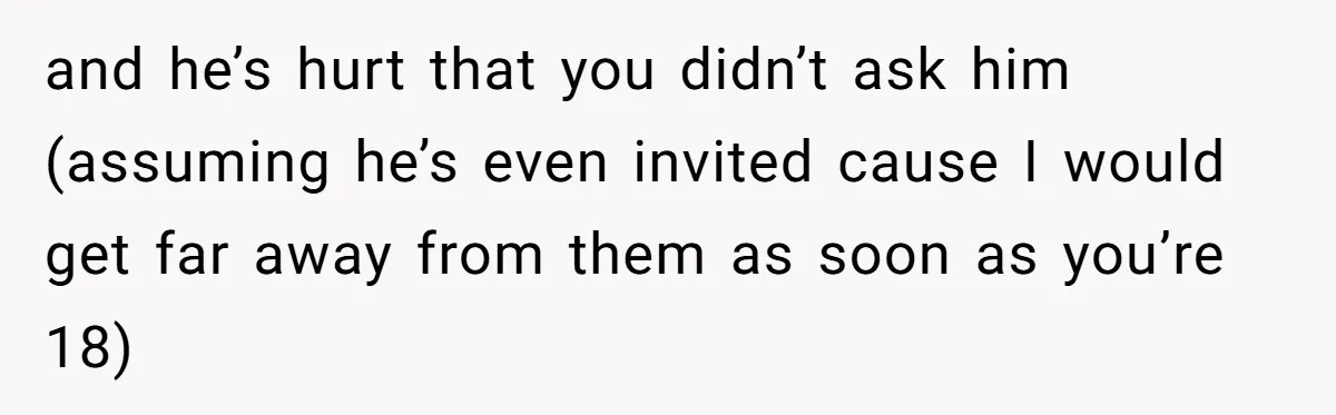 Teen Picked One Birthday Restaurant For Herself, Her Stepfamily Lost It Because Her Stepsiblings Couldn't Eat At and he’s hurt that you didn’t ask him (assuming he’s even invited cause I would get far away from them as soon as you’re 18)
