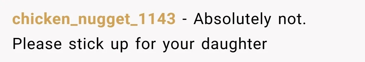 Mom Chooses Between Loyal Daughter And Furious Extended Family Over Secret Relationship chicken_nugget_1143 − Absolutely not. Please stick up for your daughter