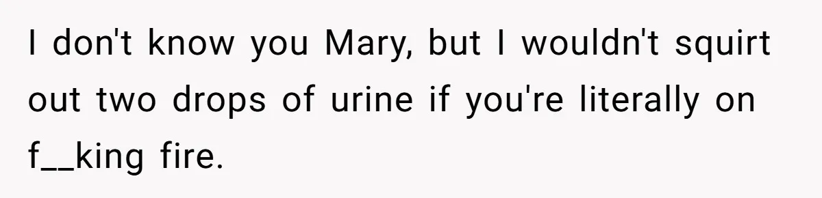 Number Sent Out For Pranks, Man Ends Spam Calls With A Confusing And Disturbing Reply I don't know you Mary, but I wouldn't squirt out two drops of urine if you're literally on f__king fire.