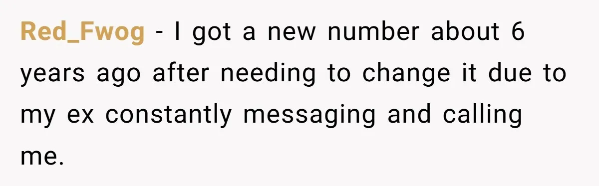 Number Sent Out For Pranks, Man Ends Spam Calls With A Confusing And Disturbing Reply Red_Fwog − I got a new number about 6 years ago after needing to change it due to my ex constantly messaging and calling me.