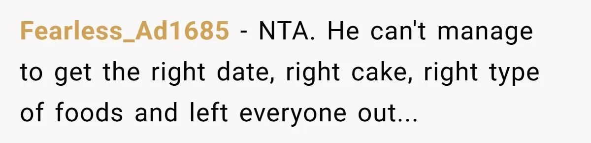 Stepdaughter Rescues Her Mom’s 40th Birthday After Stepdad Schedules the Party on the Wrong Day Fearless_Ad1685 − NTA. He can't manage to get the right date, right cake, right type of foods and left everyone out...