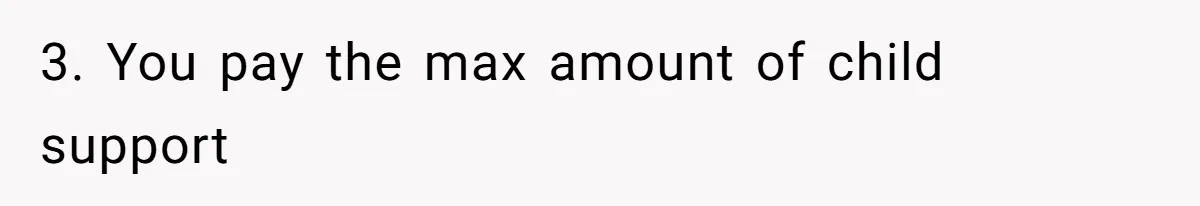 3. You pay the max amount of child support