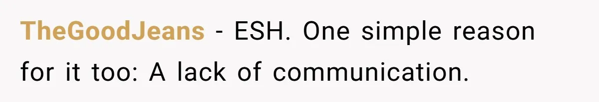TheGoodJeans − ESH. One simple reason for it too: A lack of communication.