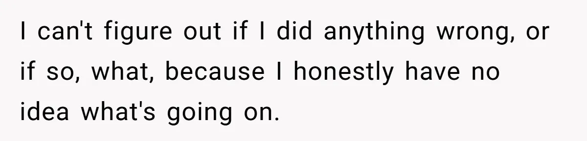 I can't figure out if I did anything wrong, or if so, what, because I honestly have no idea what's going on.