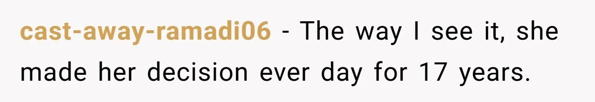 cast-away-ramadi06 − The way I see it, she made her decision ever day for 17 years.
