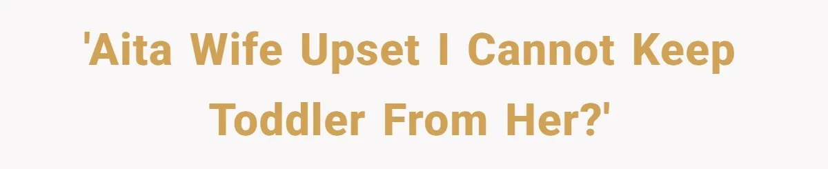 'AITA wife upset I cannot keep toddler from her?'