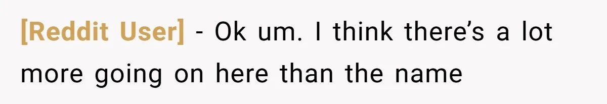 [Reddit User] − Ok um. I think there’s a lot more going on here than the name