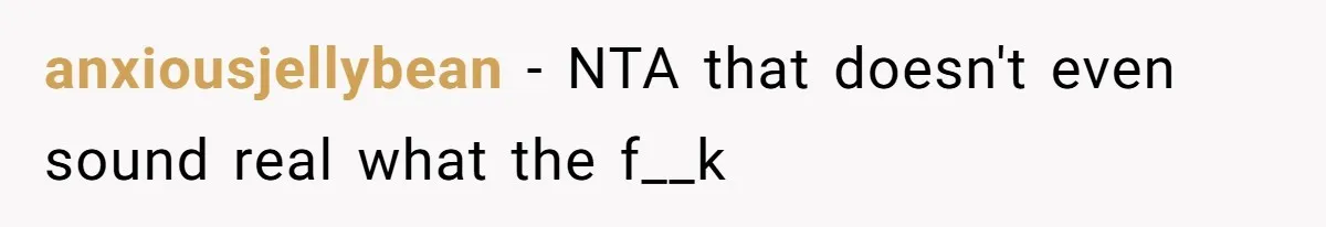 anxiousjellybean − NTA that doesn't even sound real what the f__k