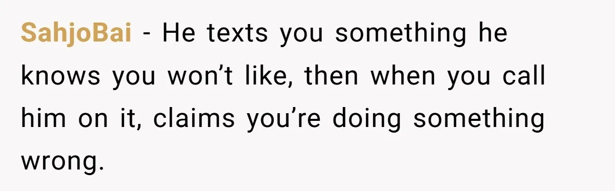 When Politics Tear a Family Apart: One Woman’s Emotional Decision to Choose Peace SahjoBai − He texts you something he knows you won’t like, then when you call him on it, claims you’re doing something wrong.