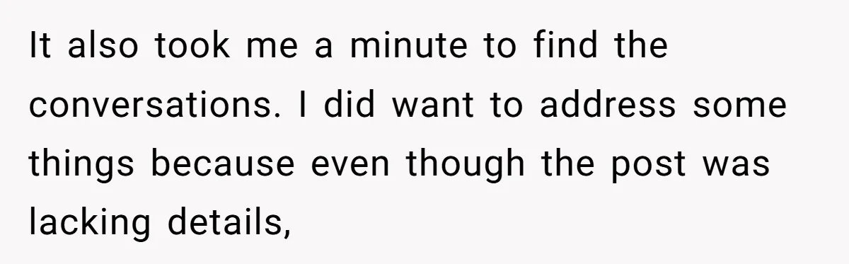 When Politics Tear a Family Apart: One Woman’s Emotional Decision to Choose Peace It also took me a minute to find the conversations. I did want to address some things because even though the post was lacking details,