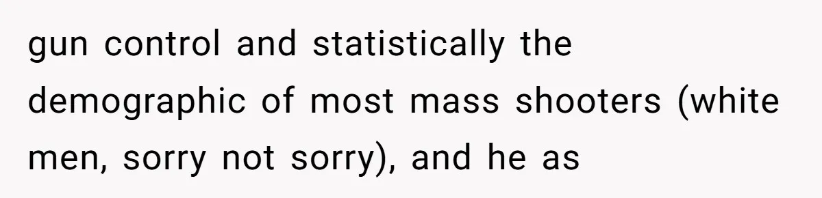When Politics Tear a Family Apart: One Woman’s Emotional Decision to Choose Peace gun control and statistically the demographic of most mass shooters (white men, sorry not sorry), and he as