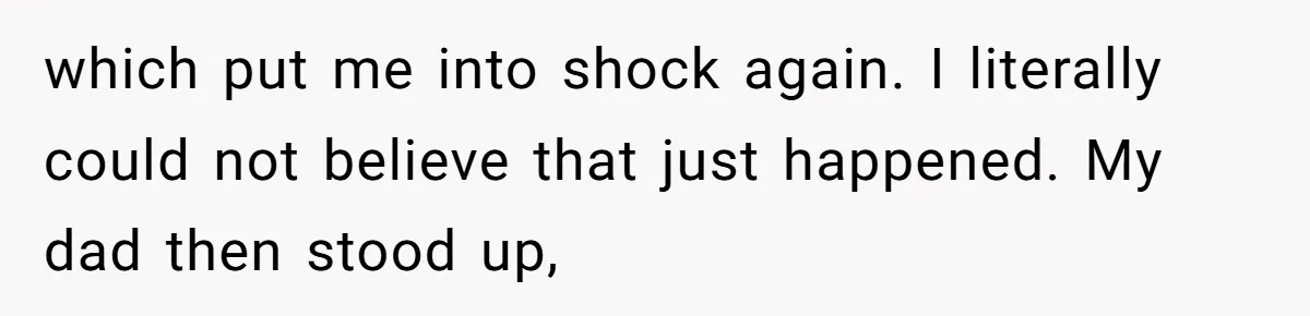 When Politics Tear a Family Apart: One Woman’s Emotional Decision to Choose Peace which put me into shock again. I literally could not believe that just happened. My dad then stood up,