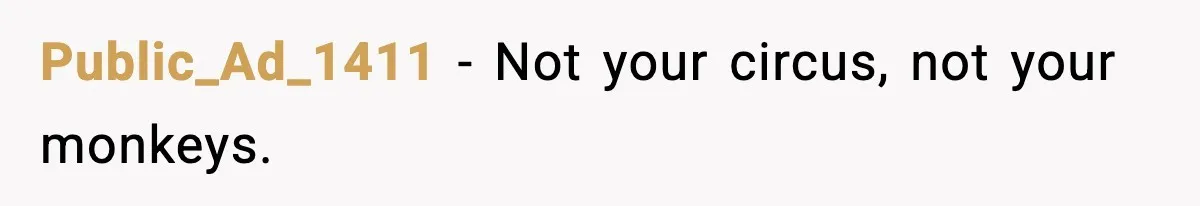 Public_Ad_1411 - Not your circus, not your monkeys.