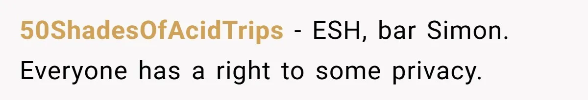 50ShadesOfAcidTrips − ESH, bar Simon. Everyone has a right to some privacy.