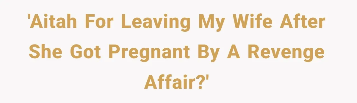 'AITAH for leaving my wife after she got pregnant by a revenge affair?'