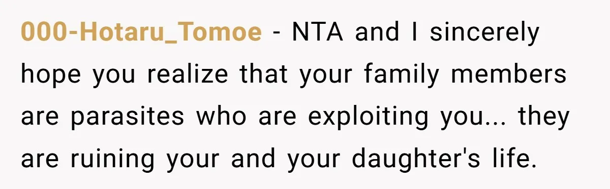 000-Hotaru_Tomoe − NTA and I sincerely hope you realize that your family members are parasites who are exploiting you... they are ruining your and your daughter's life.