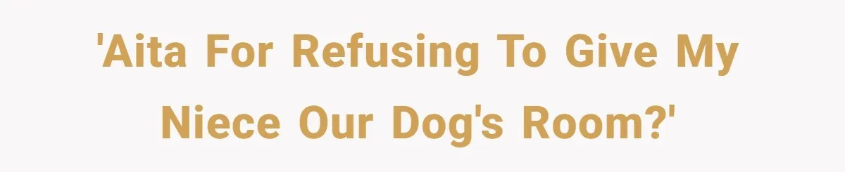 'AITA for refusing to give my niece our dog's room?'