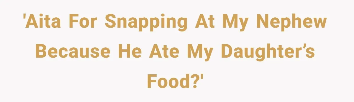 'AITA for snapping at my nephew because he ate my daughter’s food?'