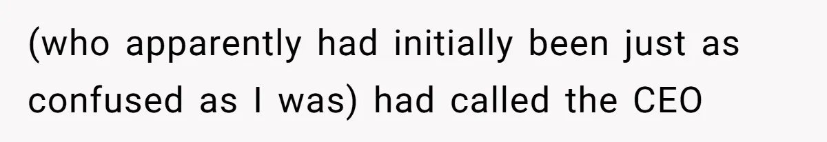 (who apparently had initially been just as confused as I was) had called the CEO