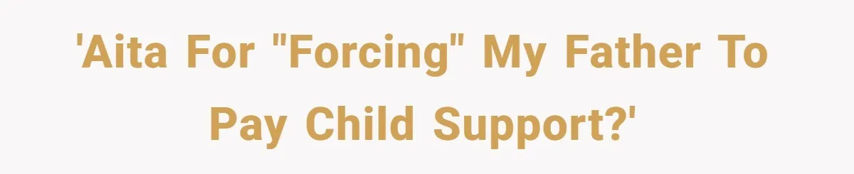 'AITA for "forcing" my father to pay child support?'