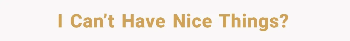 i can’t have nice things?