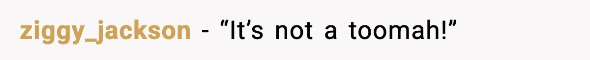 ziggy_jackson - “It’s not a toomah!”