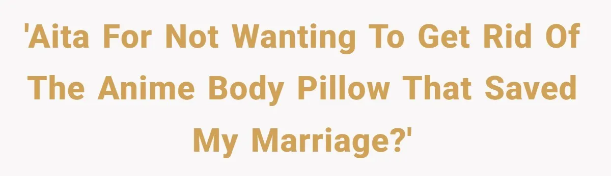 'AITA for not wanting to get rid of the anime body pillow that saved my marriage?'