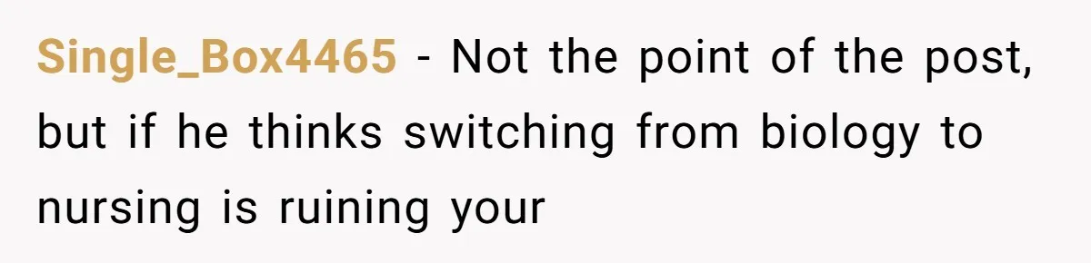 Dad Cuts Tuition Over Major Change, Still Expects 24/7 Access To Her Location Single_Box4465 − Not the point of the post, but if he thinks switching from biology to nursing is ruining your