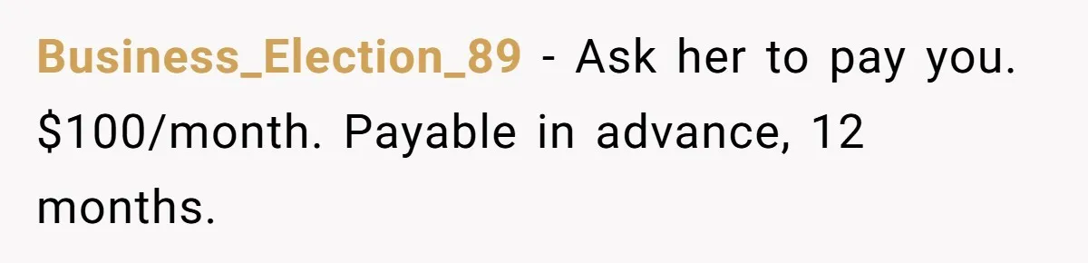 Woman Demands Assigned Parking Spot, Calls Neighbor Selfish When She Says No Business_Election_89 − Ask her to pay you. $100/month. Payable in advance, 12 months.