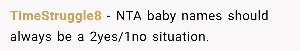 TimeStruggle8 − NTA baby names should always be a 2yes/1no situation.