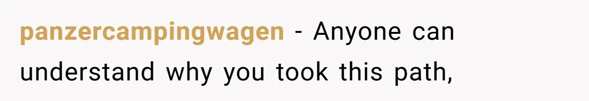 panzercampingwagen − Anyone can understand why you took this path,