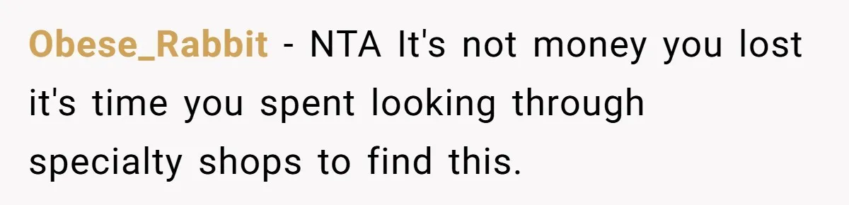 Obese_Rabbit − NTA It's not money you lost it's time you spent looking through specialty shops to find this.