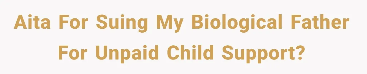 AITA for suing my biological father for unpaid child support?