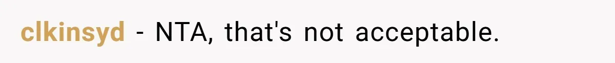 clkinsyd − NTA, that's not acceptable.