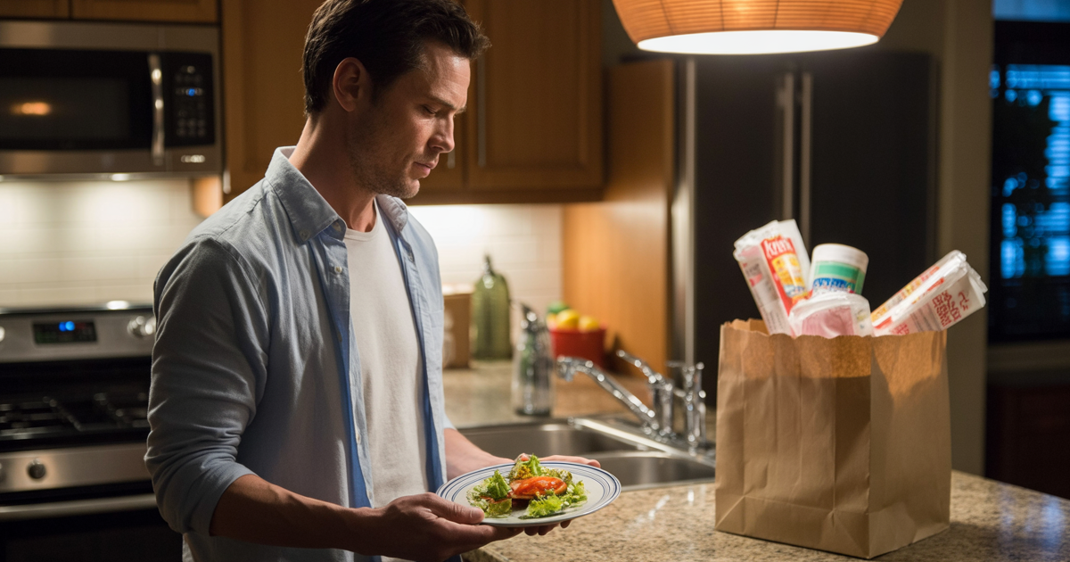 Man Secretly Eats Fast Food Before Dinner After Wife Keeps Serving Him Tiny Meals, Gets Exposed By Mother-In-Law